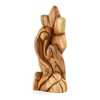 Holy Family with Star Sculpture Made from Olive Wood