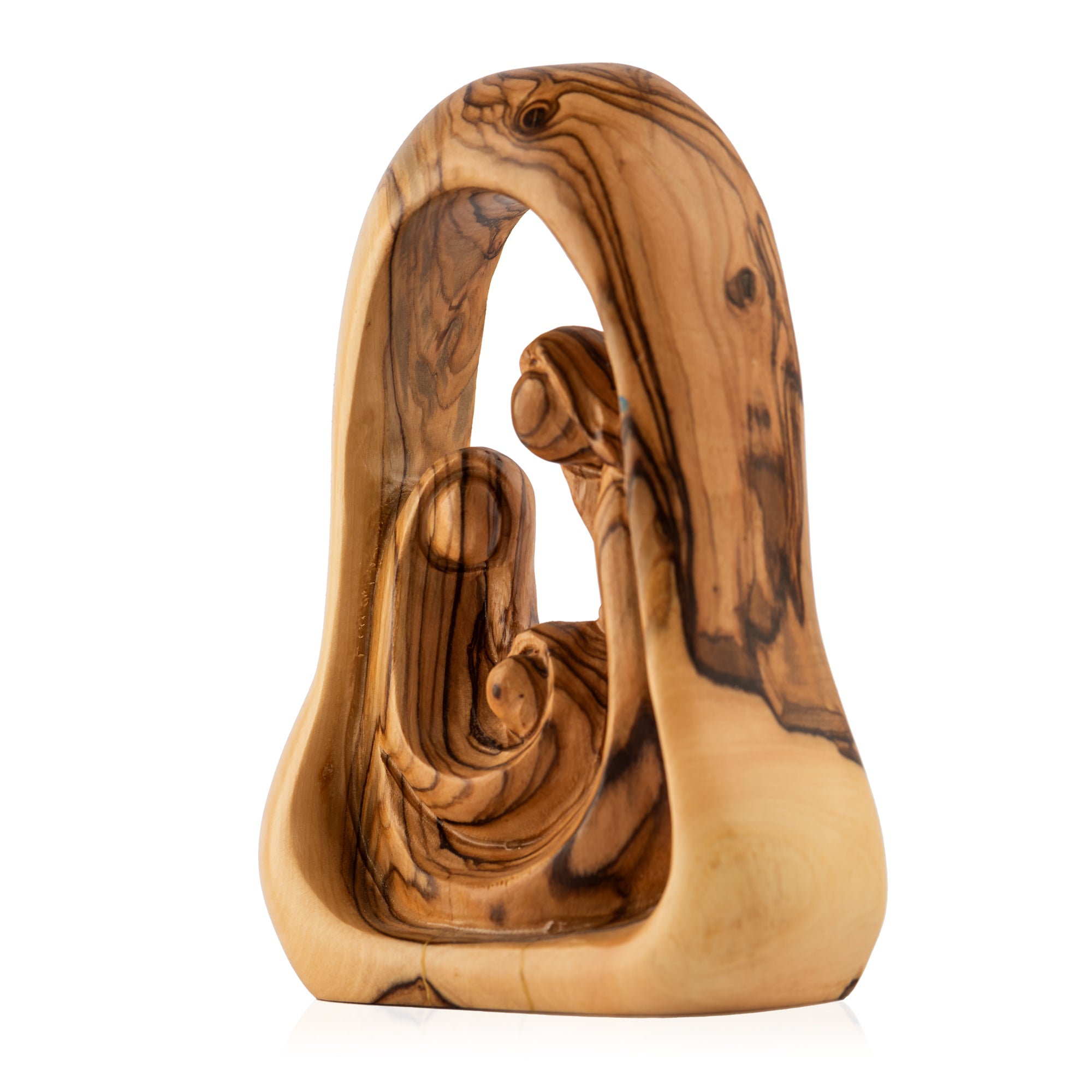 Madonna and Child Sculpture Made from Olive Wood