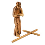 Jesus Carrying the Cross Made from Olive Wood
