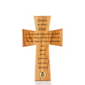 Handcrafted Olive Wood Grace Cross – “Grace is when God gives us good things...”