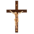 Handcrafted Olive Wood Crucifix with Corpus – Jesus on the Cross Christian Wall Sculpture from the Holy Land
