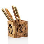 Handcrafted Olive Wood Nativity Candle Holder – Holy Family & Shepherds Scene Lantern from Bethlehem