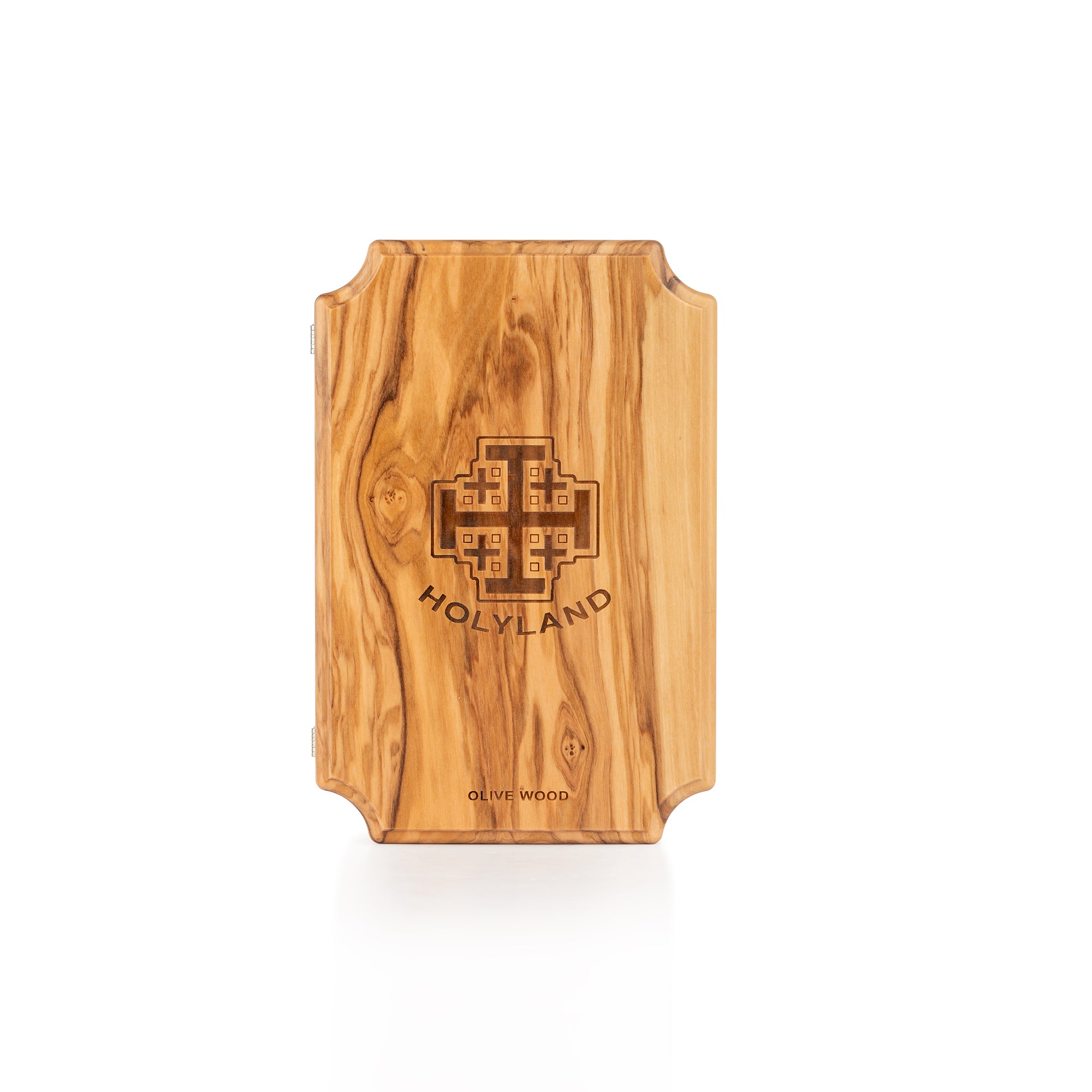 Handcrafted Olive Wood Stations of the Cross Triptych – 14 Stations with Risen Christ Central Panel from Bethlehem