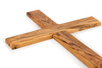 Handcrafted Olive Wood Wall Cross – Simple Elegant Christian Cross from the Holy Land