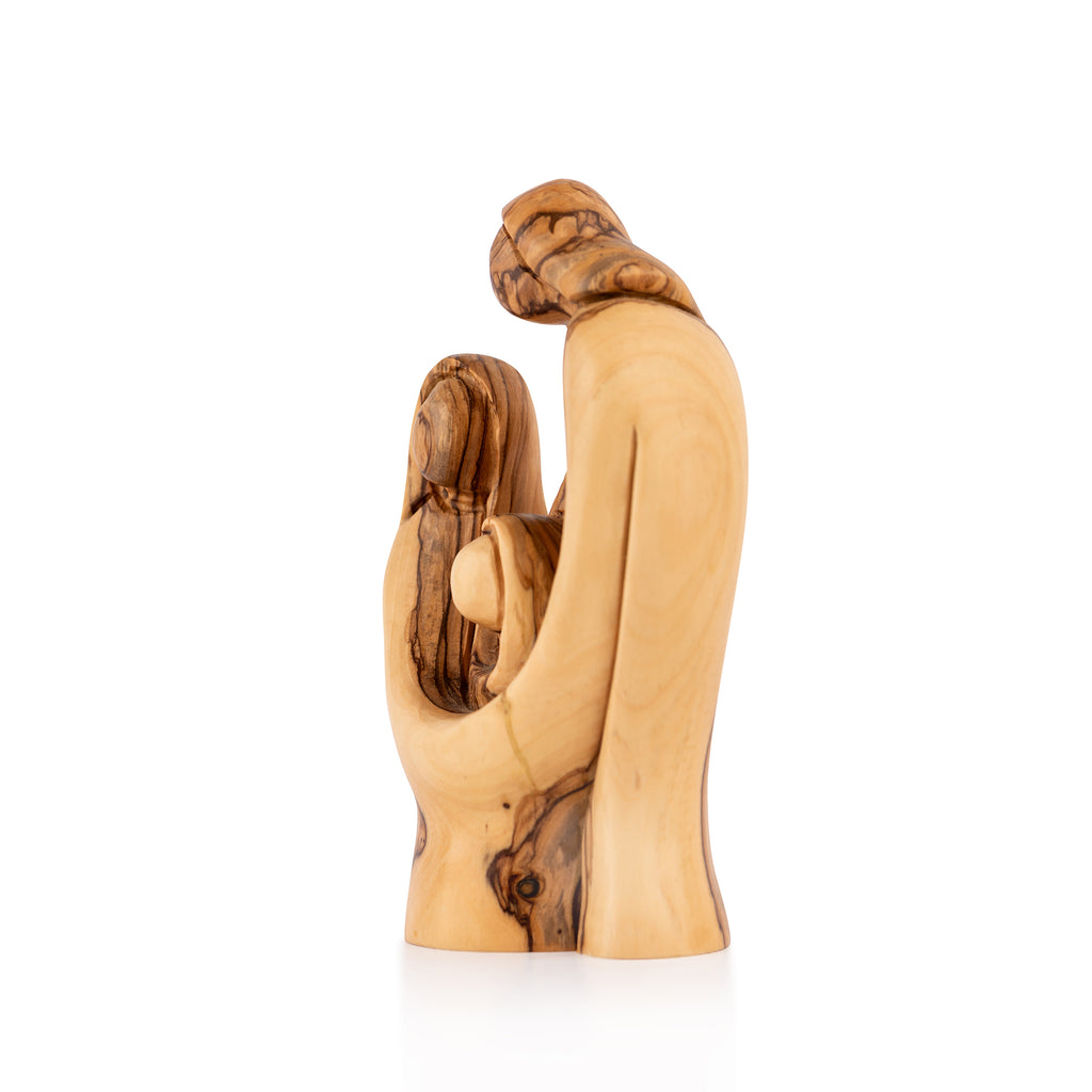 Holy Family Sculpture Made from Olive Wood