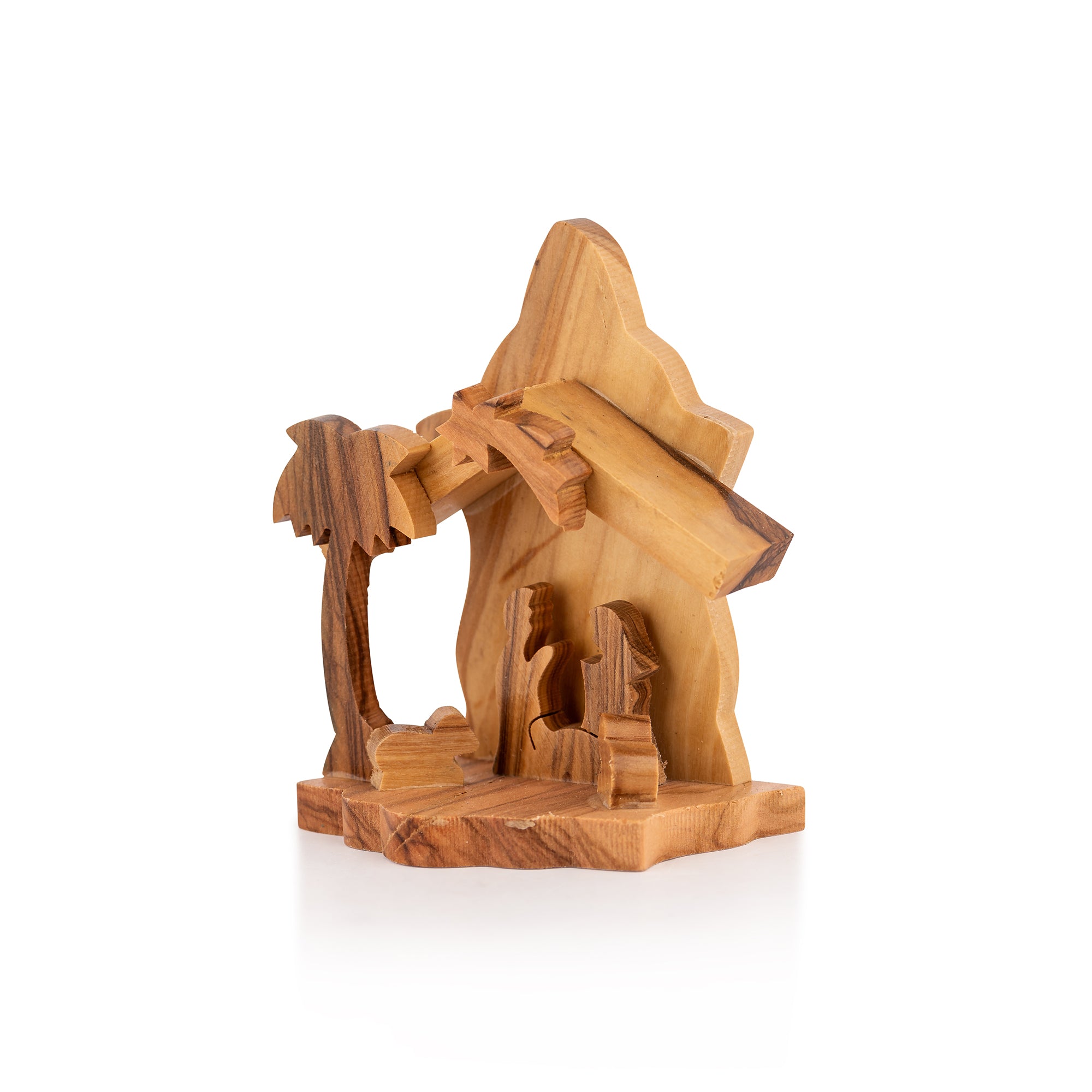 Nativity Scene Ornament With Olive Tree Bark