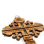 Handcrafted Olive Wood Lord’s Prayer Wall Cross with Holy Land Vials – Hanging Christian Devotional from Bethlehem