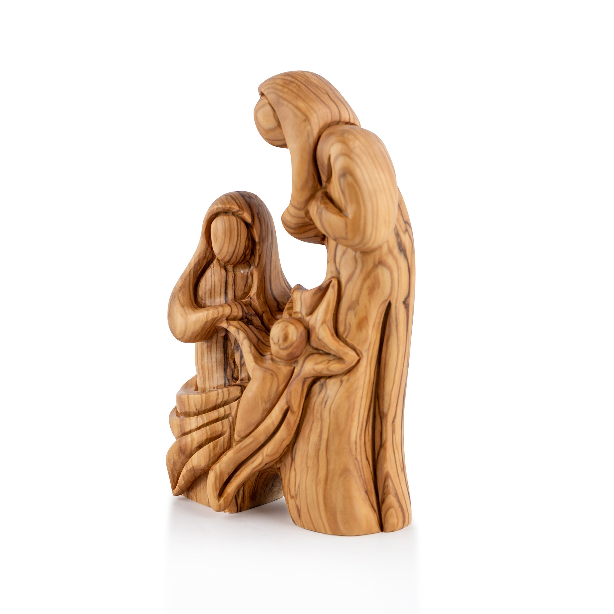 Holy Family Sculpture Made from Olive Wood
