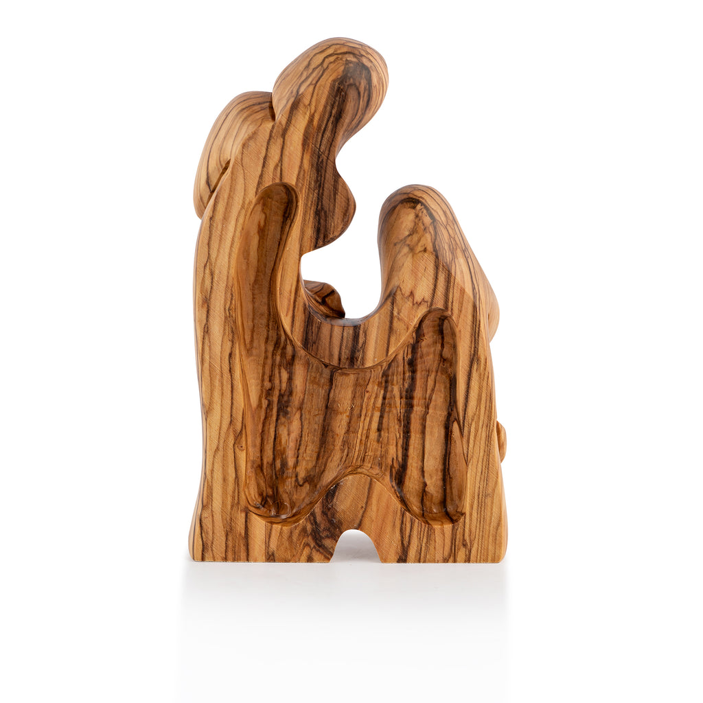 Holy Family Sculpture Made from Olive Wood
