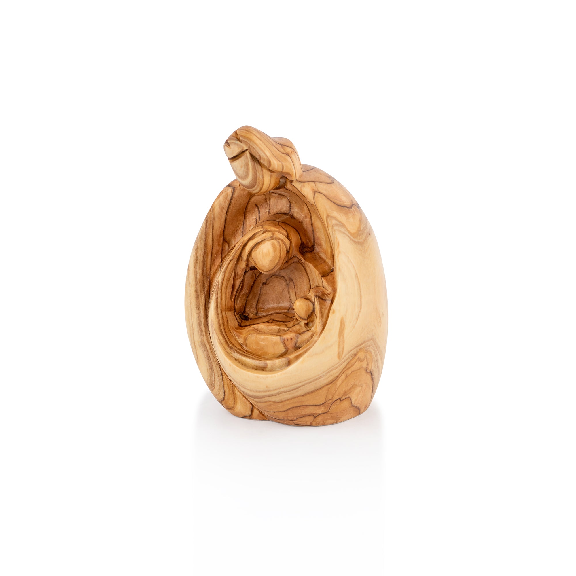 Holy Family Sculpture Made from Olive Wood