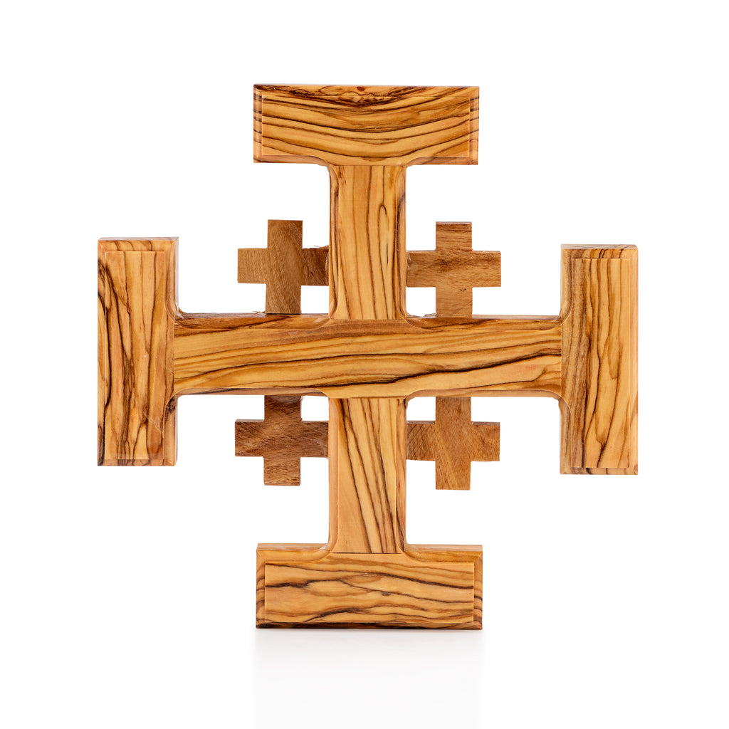Olive Wood Jerusalem Cross