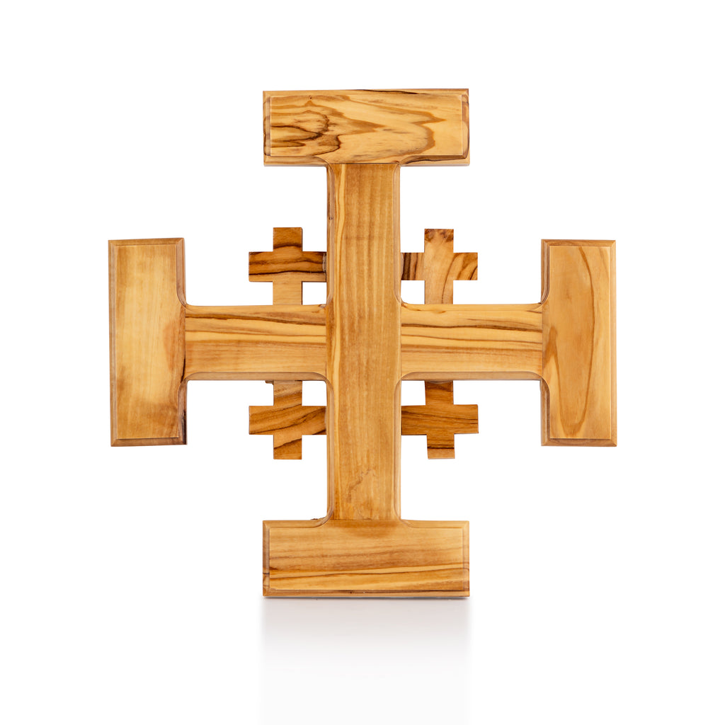 Olive Wood Jerusalem Cross