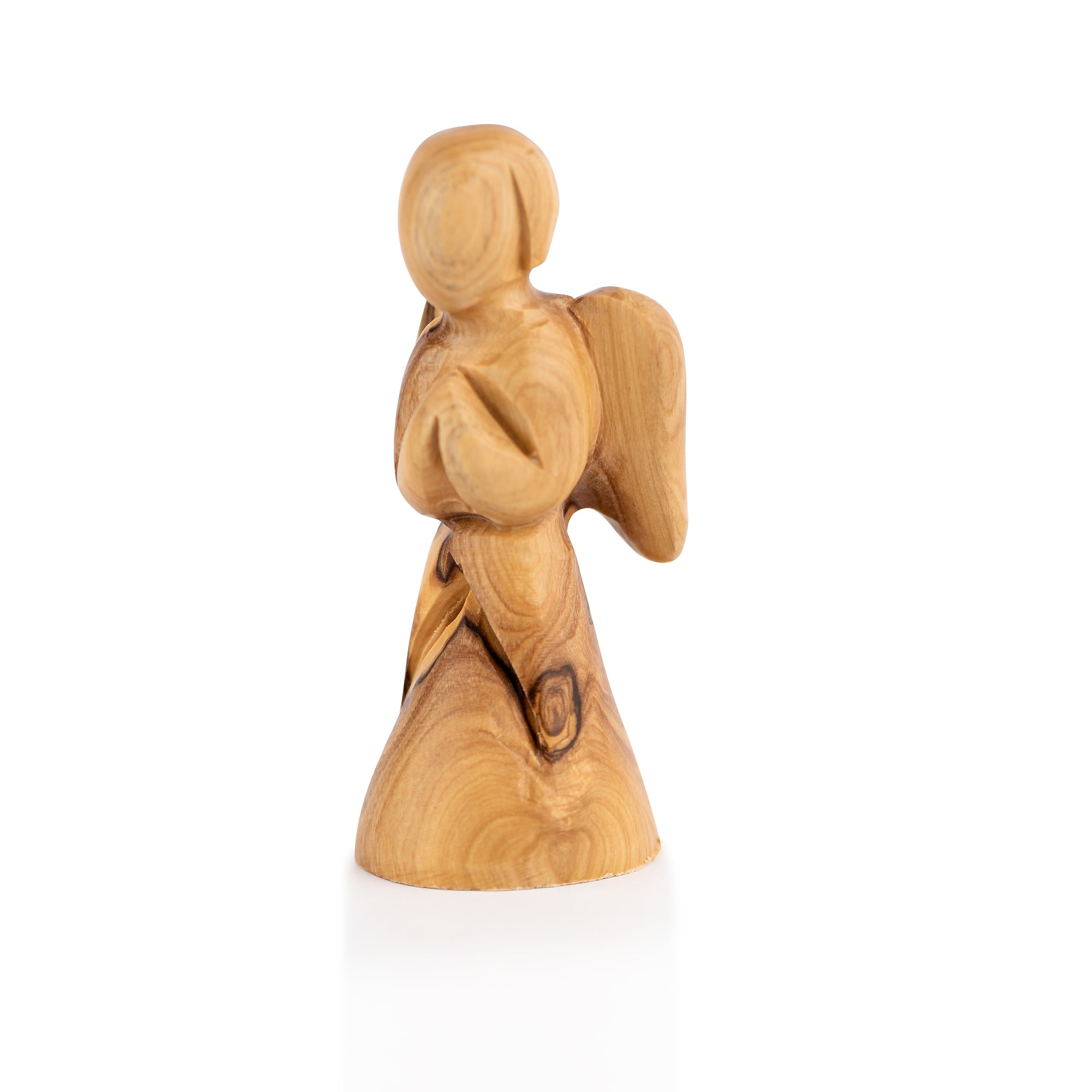 Praying Angel Figurine Beautifully Carved from Olive Wood