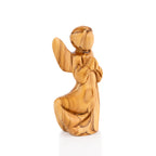 Praying Angel Figurine Beautifully Carved from Olive Wood