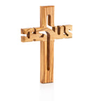 Olive Wood Jesus Cross From Jerusalem
