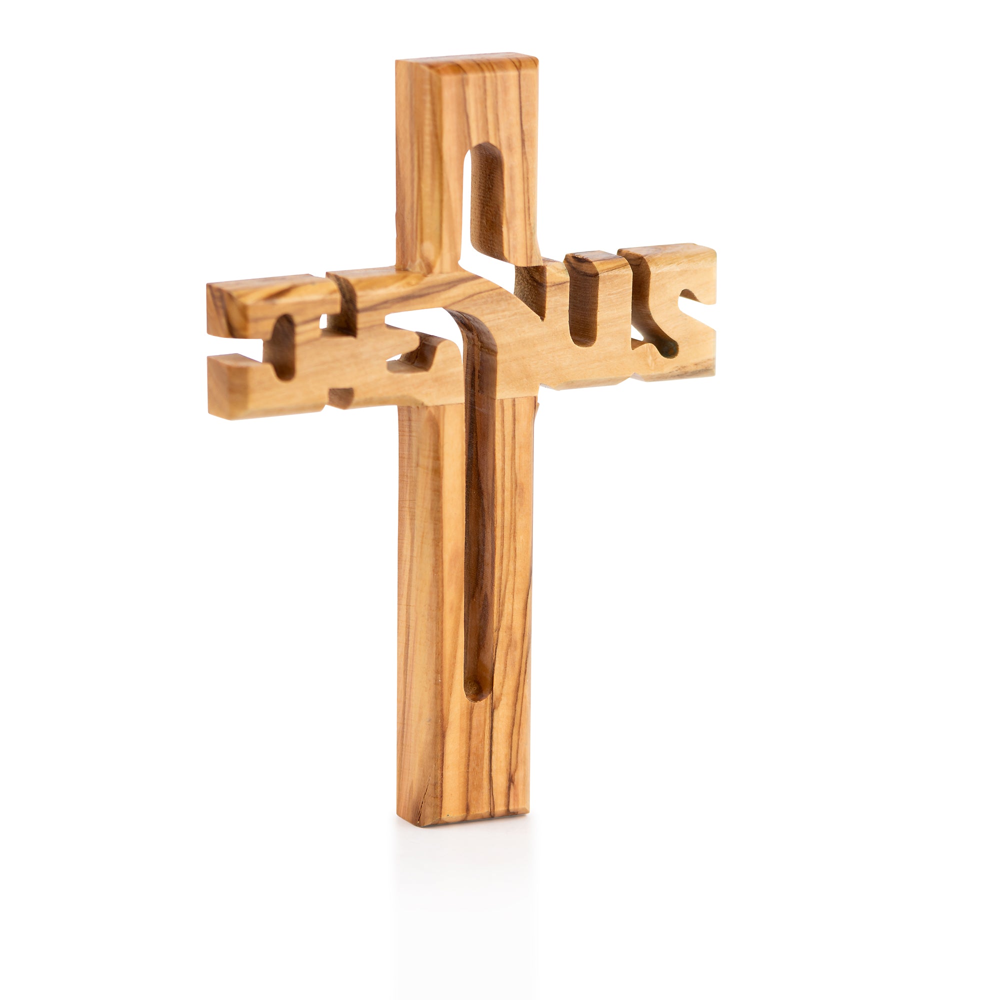 Olive Wood Jesus Cross From Jerusalem