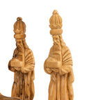 Complete Olive Wood Nativity Figures Set | Hand Carved Holy Family, Shepherds & Wise Men | Holy Land Christian Gift