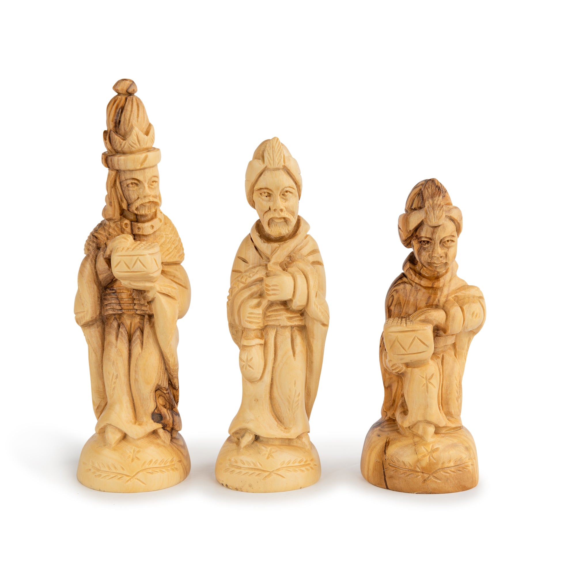 Deluxe Olive Wood Nativity Scene with Stable & Figures | Hand Carved Holy Family & Magi | Holy Land Christian Gift