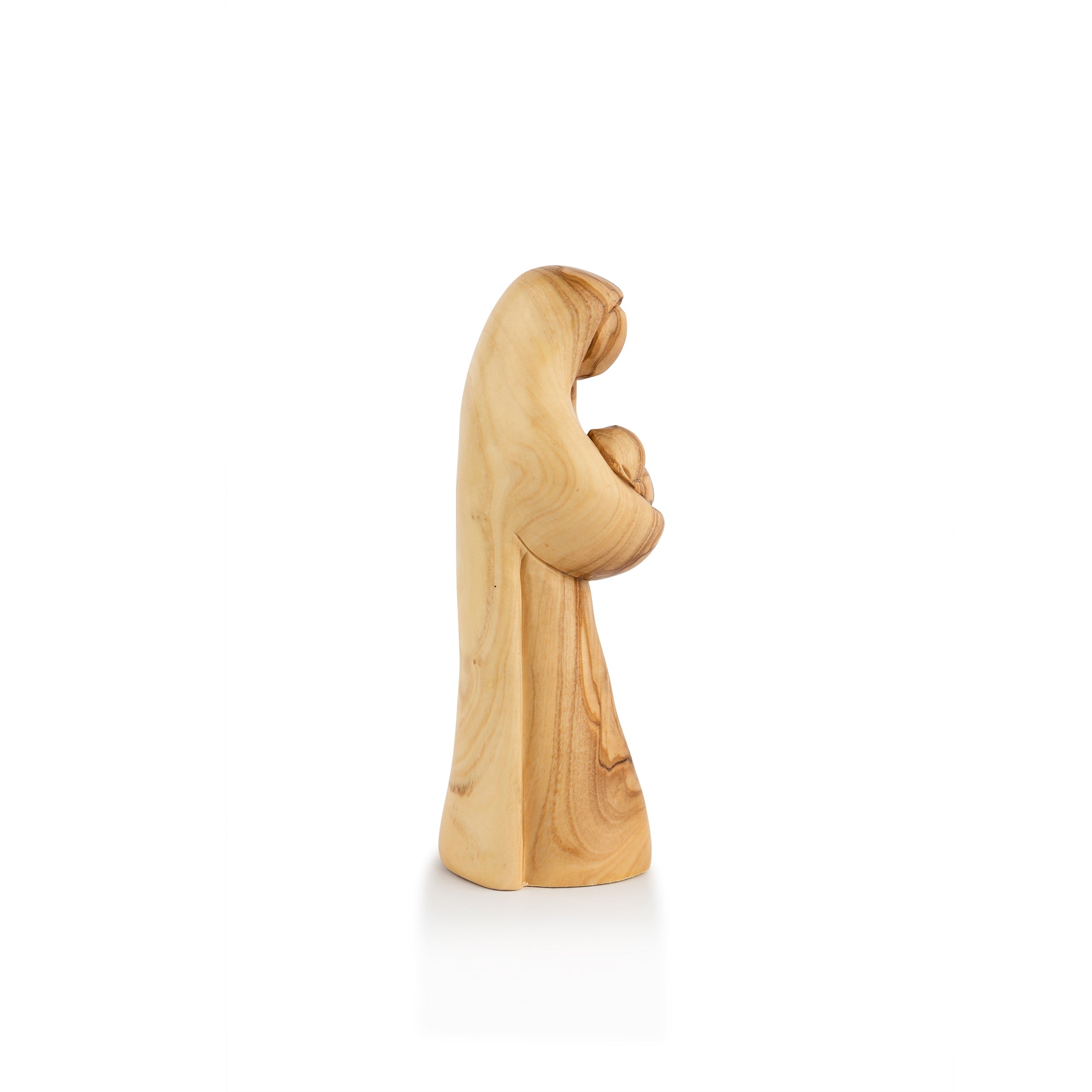 Olive Wood Madonna & Child Statue | Hand Carved Virgin Mary with Baby Jesus | Holy Land Christian Gift