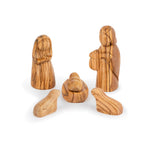 Olive Wood Round Nativity Scene with Camel & Stable | Hand Carved Holy Family | Holy Land Christian Gift