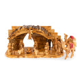 Title: Olive Wood Arched Nativity Scene with Camels | Hand Carved Holy Family & Magi | Holy Land Christian Gift
